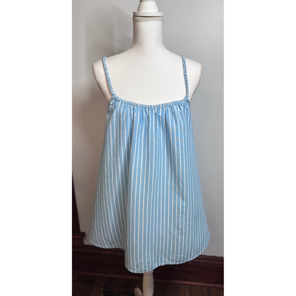 L*Space Meolody Blue White Striped coverup mini dress xs